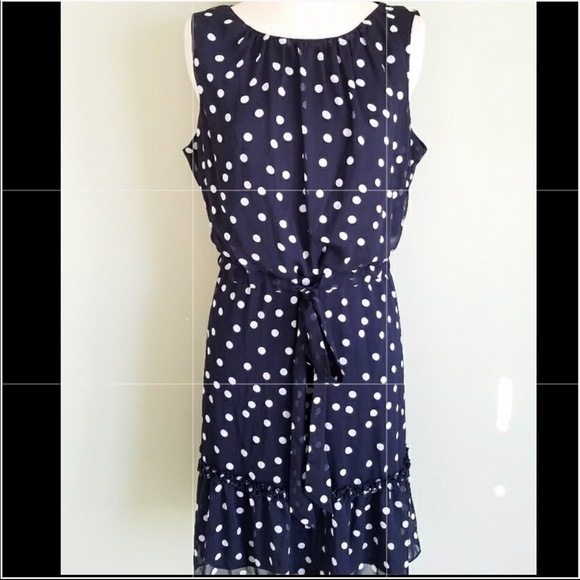 Soho Dresses & Skirts - 🔵 Navy Blue & White Polka Dot Dress